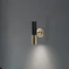 Væglampe Orino, sort/guld, metal, GU10
