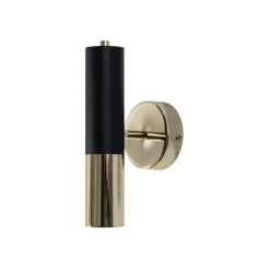 Væglampe Orino, sort/guld, metal, GU10