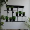 Væglampe Shelf, sort, bredde 102 cm, træ, 4 lyskilder.