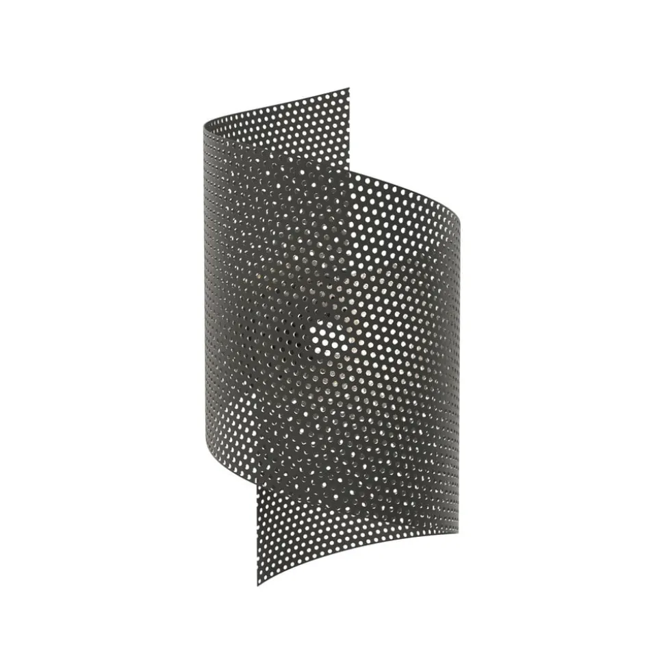 Væglampe Spiral, sort, metal, G9, 29 cm høj