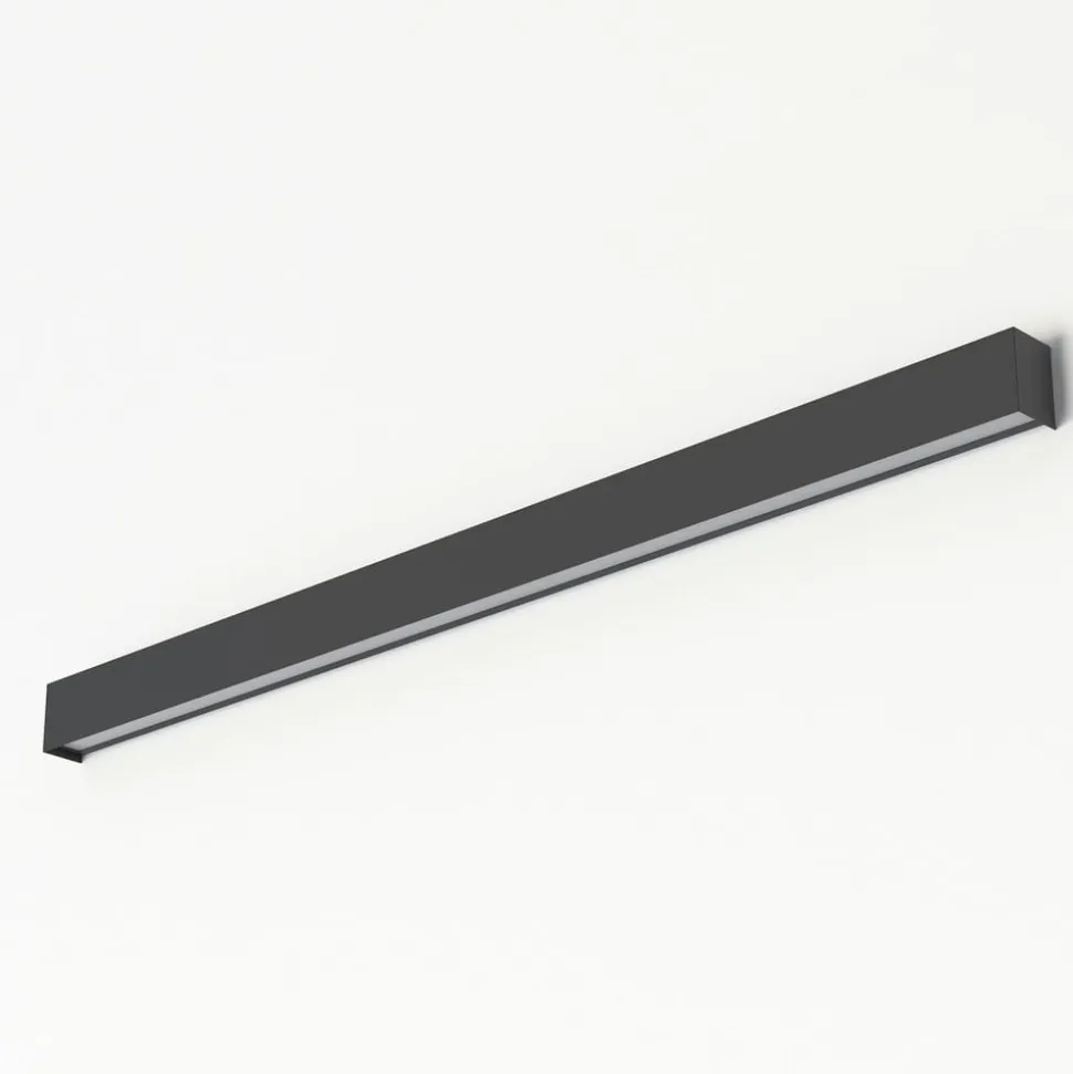 Væglampe Straight L, 122 cm, grafit