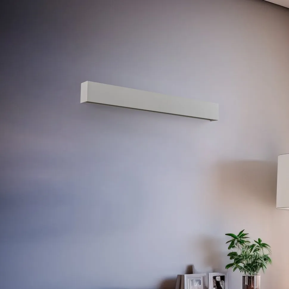 Væglampe Straight S, 62 cm, hvid