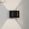 Væglampe Topic op/ned i aluminium, sort