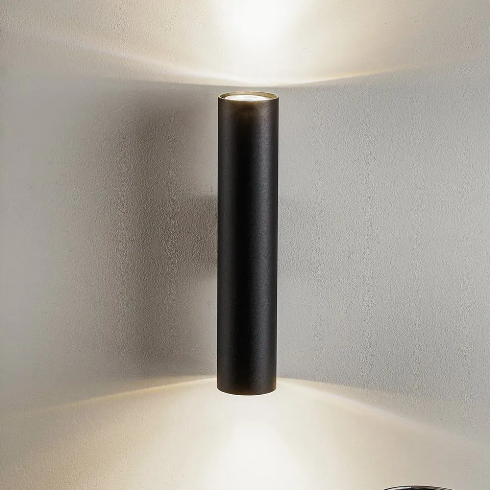 Væglampe Tube op/ned, sort