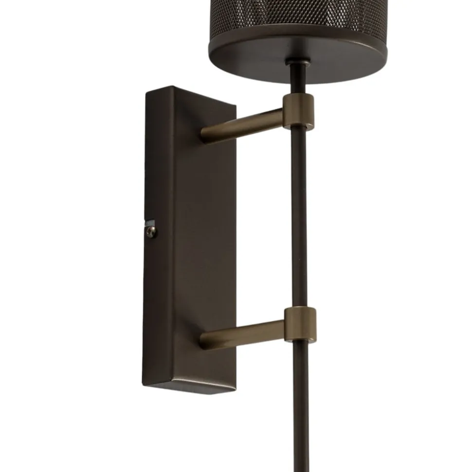 Væglampe Wall, titanfarvet, højde 48 cm, stål