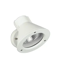 Vægspot 643 W, hvid, IP54, E27, aluminium, drejelig