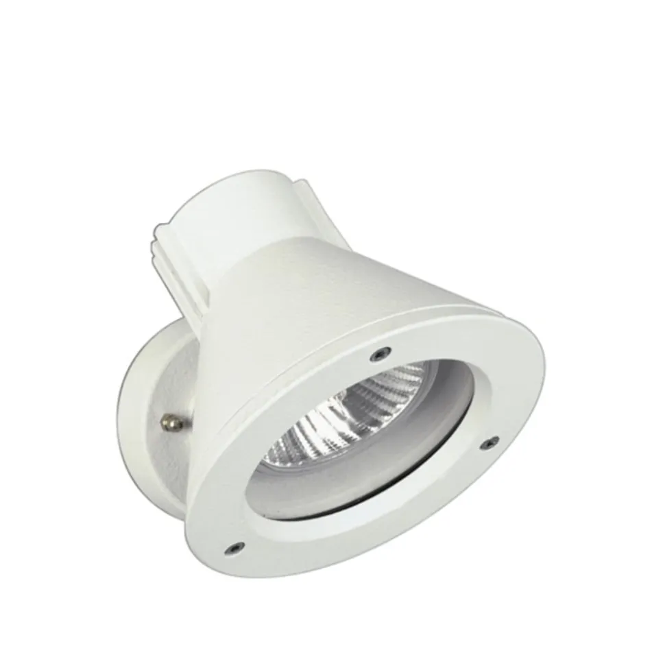 Vægspot 643 W, hvid, IP54, E27, aluminium, drejelig