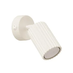 Vægspot carbon, beige, udspring 16 cm, kontakt, aluminium