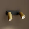Vægspot Eye Spot med 2 lyskilder, sort/messing