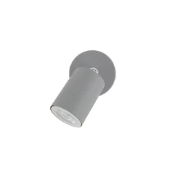 Vægspot Livia, grå, 13 cm, metal, justerbar, GU10