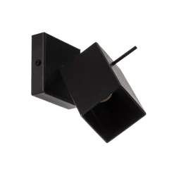 Vægspot Square, sort, 1 lyskilde