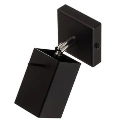 Vægspot Square, sort, 1 lyskilde