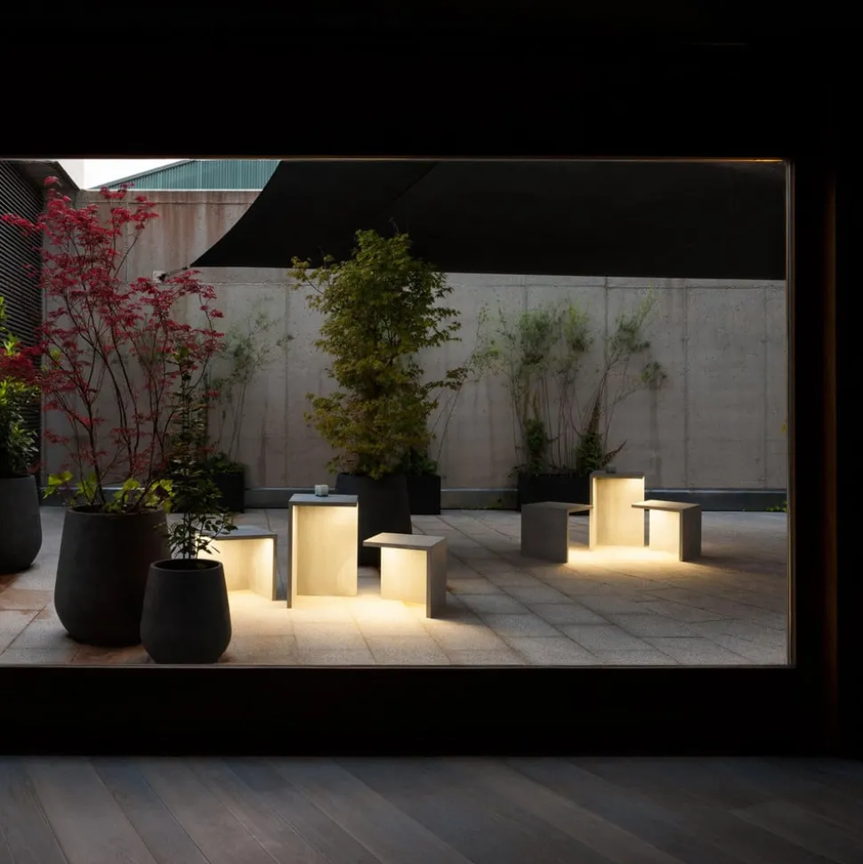 Vibia Empty 4125 udendørslampe, beton, 45 cm