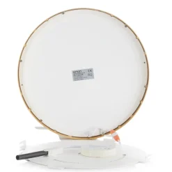 Vika LED-loftlampe, rund, mat guld, Ø 30 cm