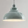 Vintage pendellampe Albertine, metal, lyseblå