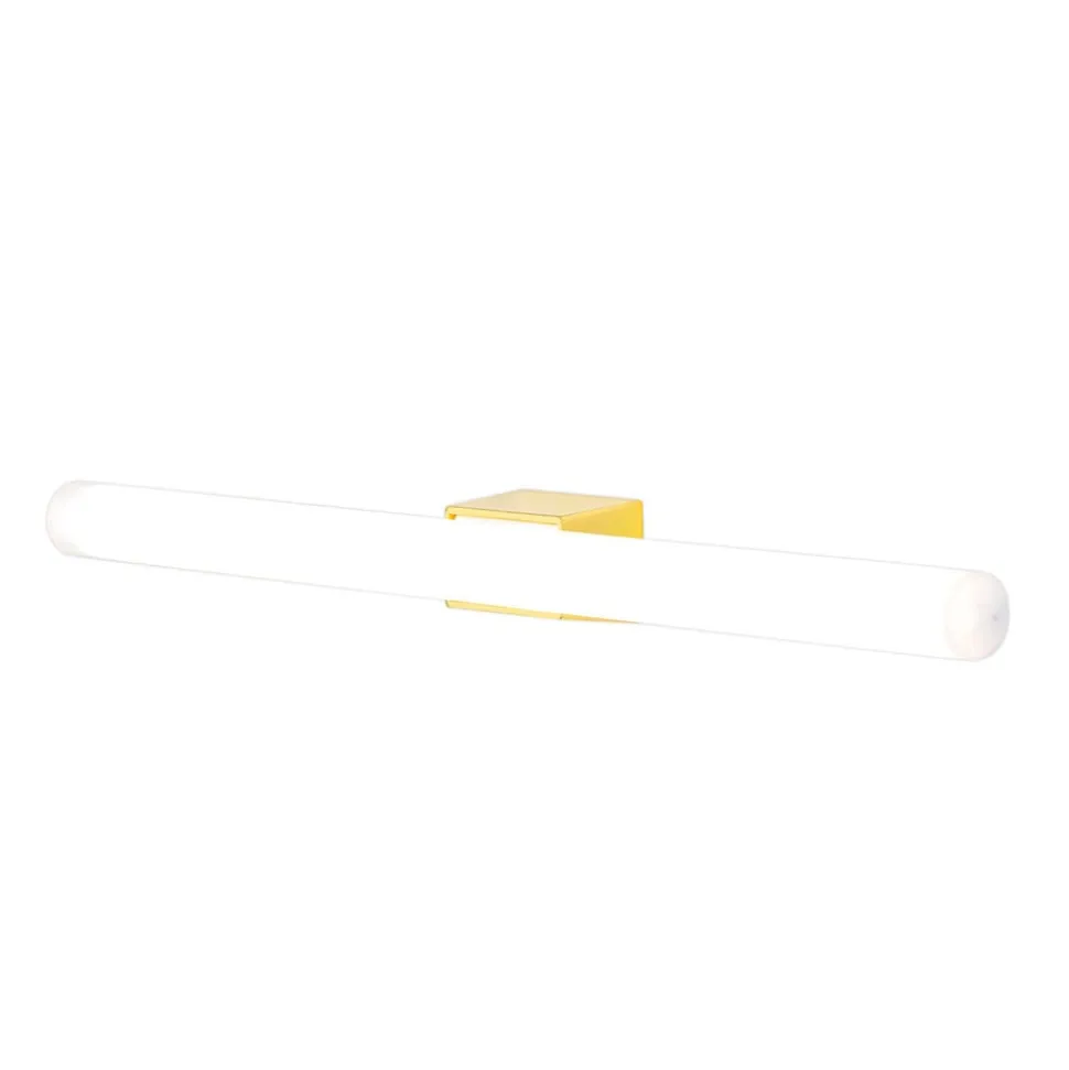 Visagist LED-spejllampe, holder i messing