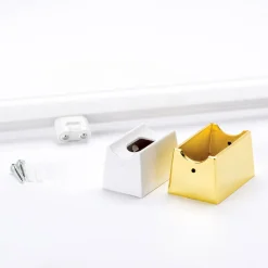 Visagist LED-spejllampe, holder i messing