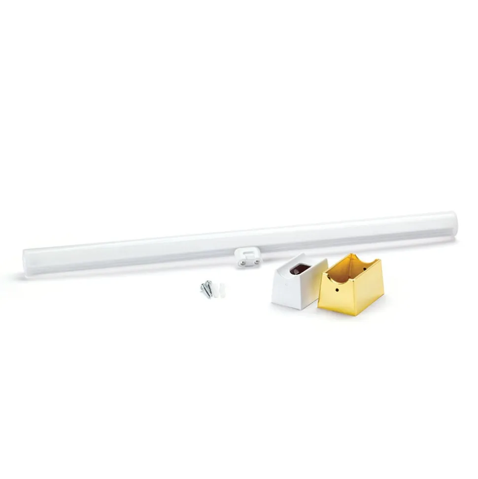 Visagist LED-spejllampe, holder i messing