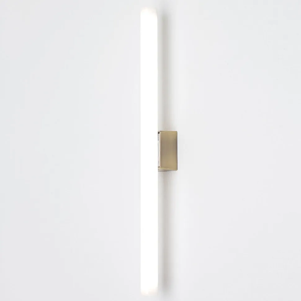 Visagist LED-spejllampe, holder i antik messing