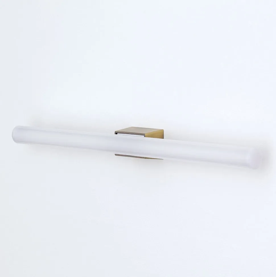 Visagist LED-spejllampe, holder i antik messing