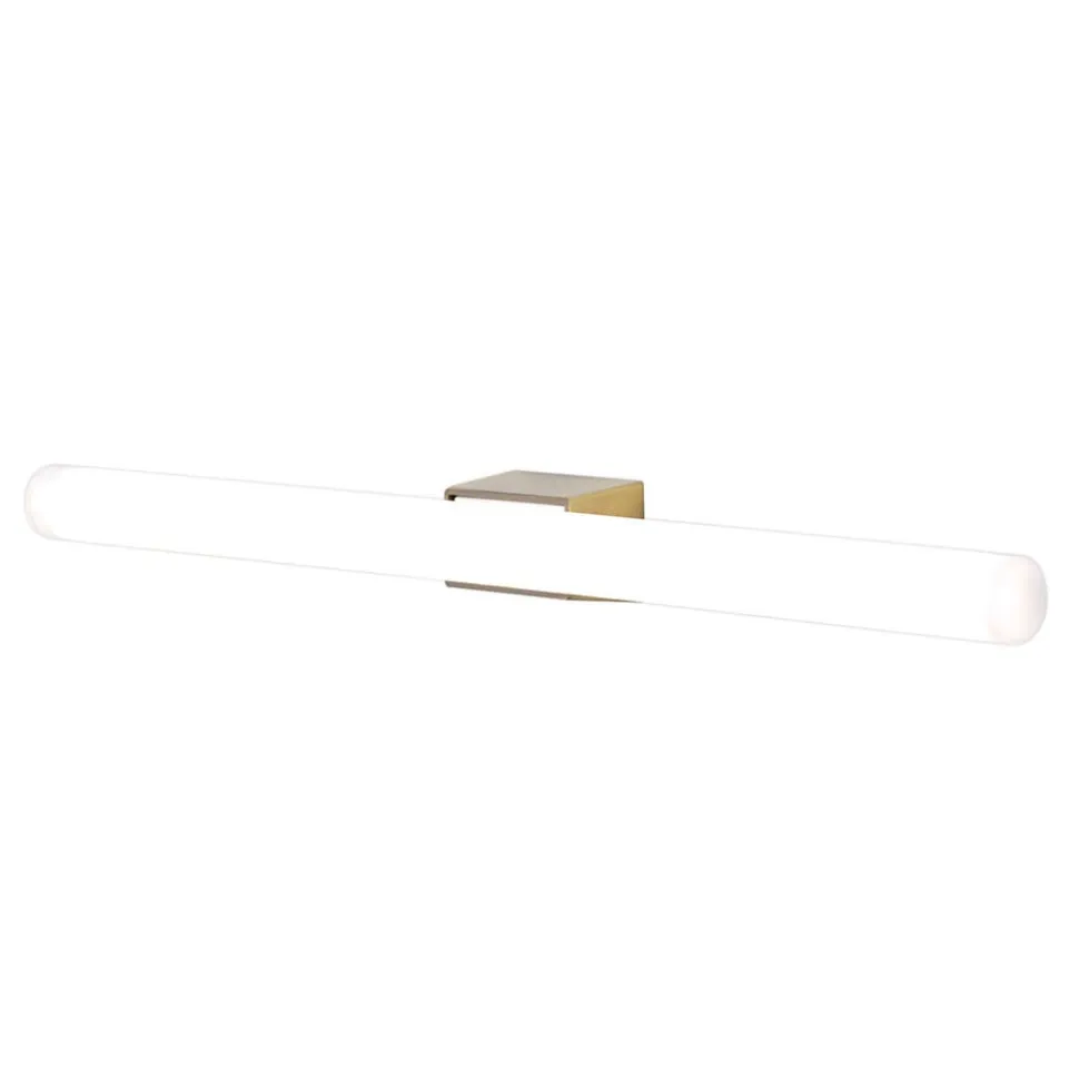 Visagist LED-spejllampe, holder i antik messing