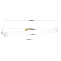 Visagist LED-spejllampe, holder i antik messing