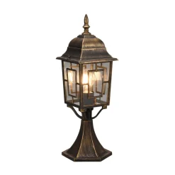 Volturno standerlampe, rustfarvet, højde 47 cm, aluminium