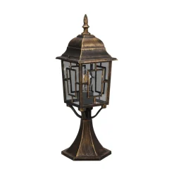 Volturno standerlampe, rustfarvet, højde 47 cm, aluminium
