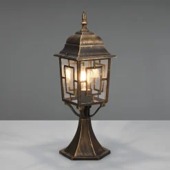 Volturno standerlampe, rustfarvet, højde 47 cm, aluminium