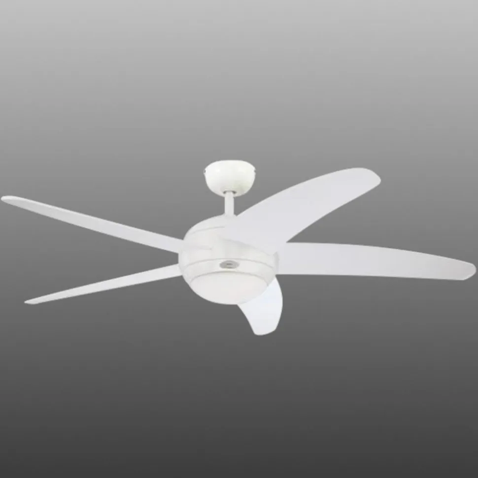 Westinghouse Bendan - Ventilator med fem vinger, hvid