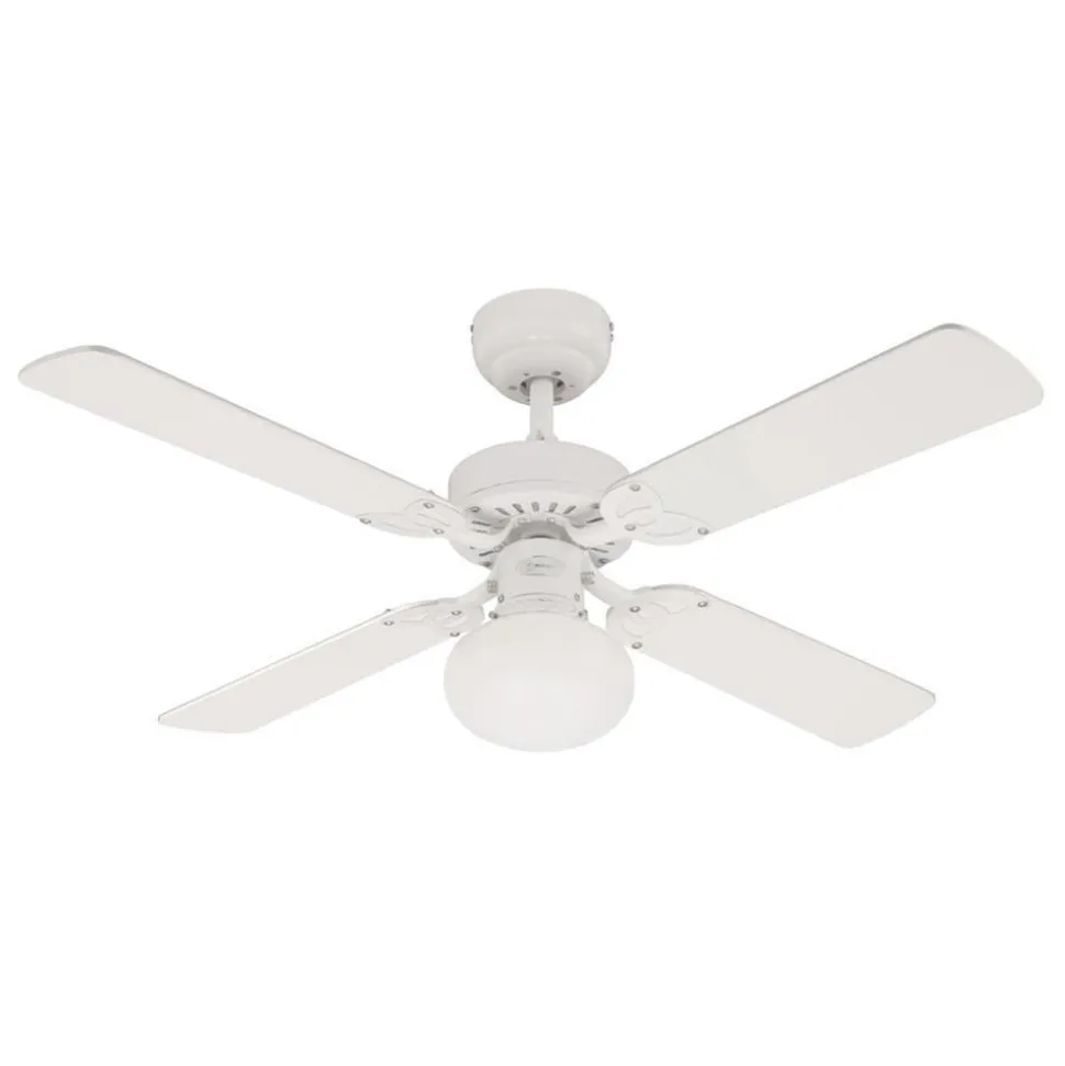 Westinghouse Vegas ventilator, lys, hvid/fyr