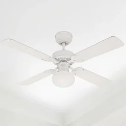 Westinghouse Vegas ventilator, lys, hvid/fyr