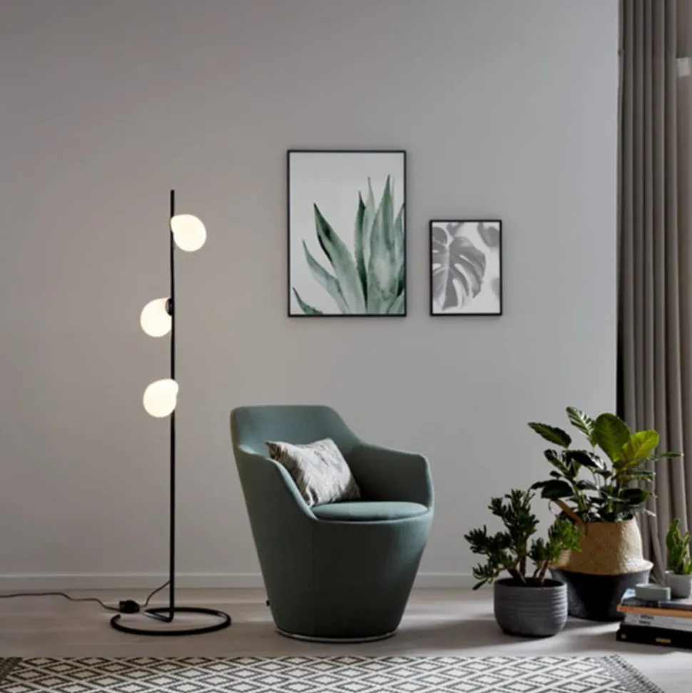 WEVER & DUCRÉ Dro 1.0 Comp gulvlampe sort og hvid