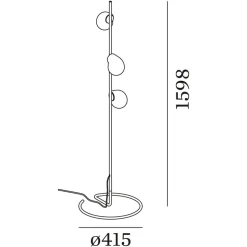 WEVER & DUCRÉ Dro 1.0 Comp gulvlampe sort og hvid
