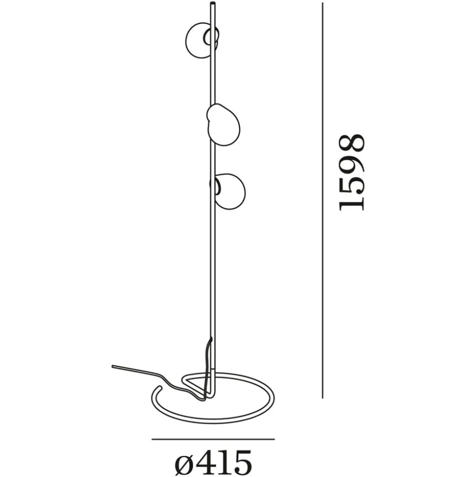 WEVER & DUCRÉ Dro 1.0 Comp gulvlampe sort og hvid