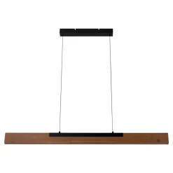 Wilma hængelampe, træ, længde 122 cm, dæmpbar