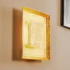 Window LED-væglampe, 32x32 cm, guld