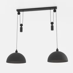 Winkworth pendellampe, sort, længde 118 cm, metal, 2 lyskilder.