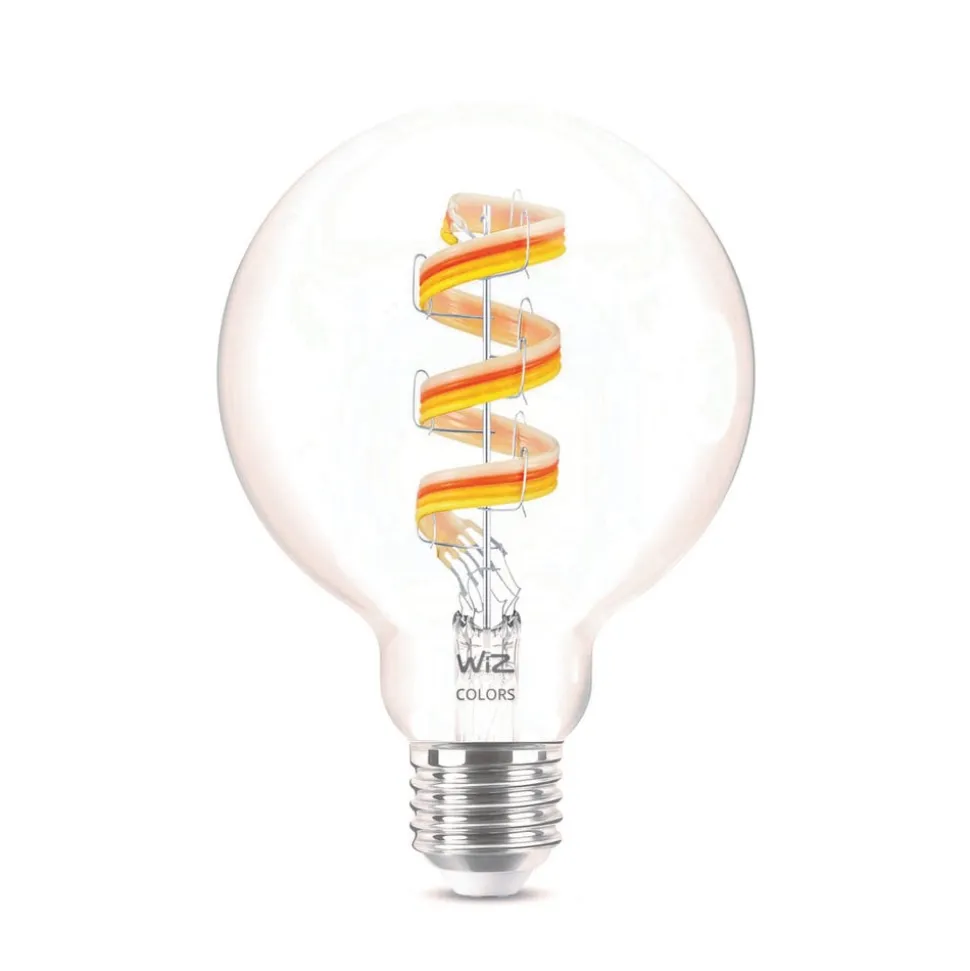 WiZ G95 LED-filamentpære globe WiFi E27 6,3 W RGBW
