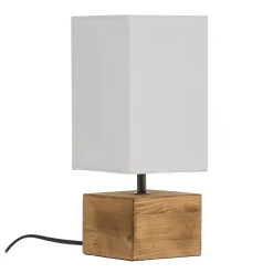 Woody bordlampe med træfod, 12 cm x 12 cm