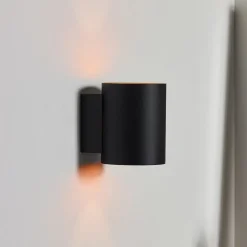 Xera væglampe, sort, Ø 8 cm, up/downlight, aluminium