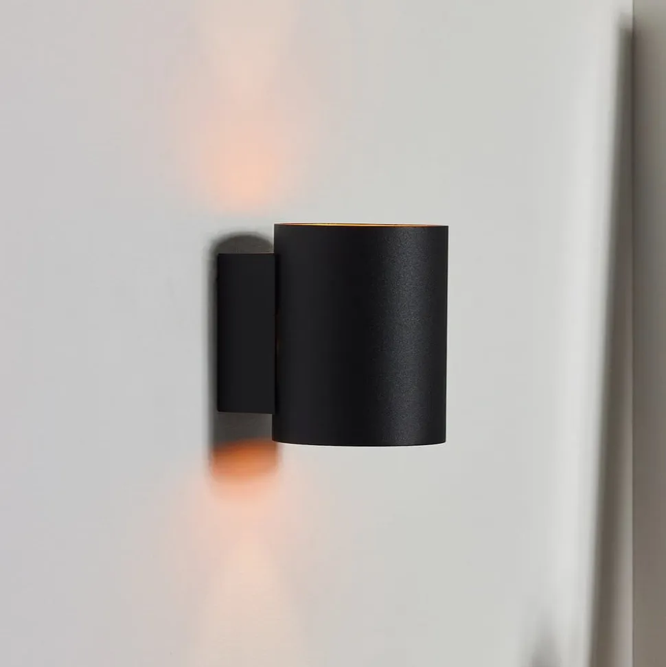 Xera væglampe, sort, Ø 8 cm, up/downlight, aluminium