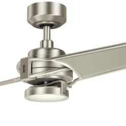 Xety LED-loftventilator, nikkel/creme