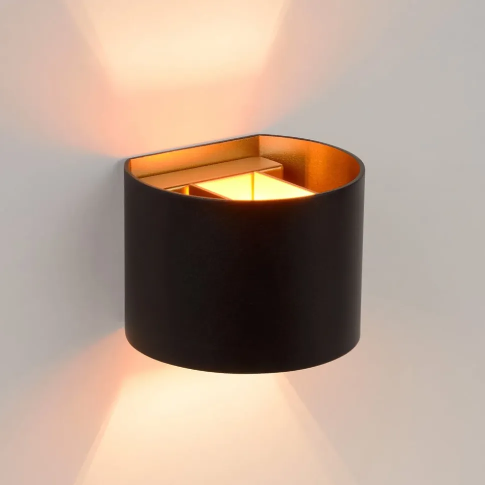 Xio LED-væglampe, bredde 13 cm, sort