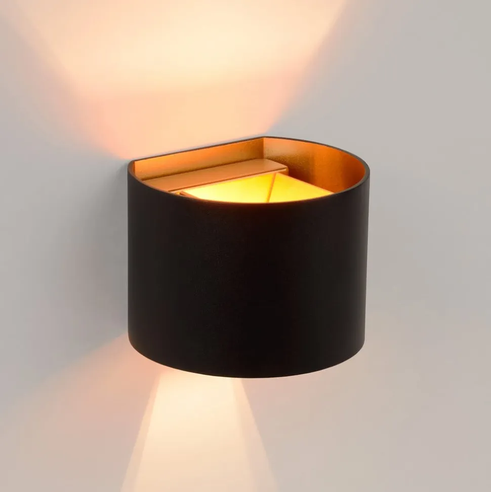 Xio LED-væglampe, bredde 13 cm, sort