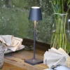 Zafferano Poldina micro akku-lampe, IP65 mørkegrå