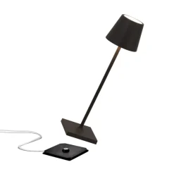 Zafferano Poldina mikro batterilampe, IP65 sort
