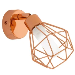 Zapata LED-væglampe i burdesign, kobberfarvet