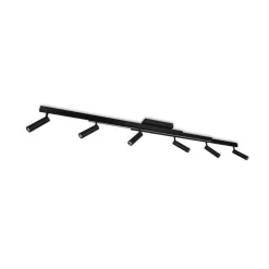 Zeno LED-spot, 6 spots, mat sort, metal