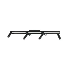 Zeno LED-spot, 6 spots, mat sort, metal